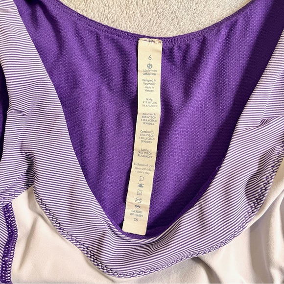Lululemon Athletica Purple, Gray, + Off White Tank Top Size 6 NWOT - Picture 16 of 16